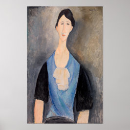 Amedeo Modigliani - Ung kvinna i blått Poster