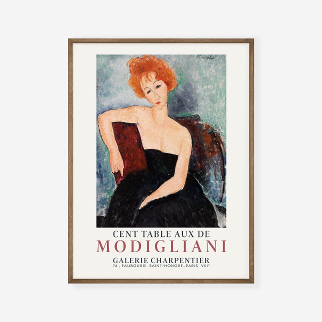 Amedeo Modigliani Woman med Red Hair Art Exhibit Poster (Skapare uppladdad)