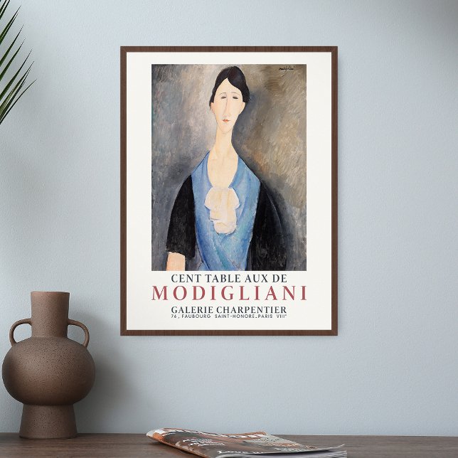 Amedeo Modigliani Young Woman in Blue Art Exhibit Poster (Skapare uppladdad)