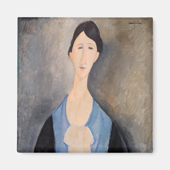 Amedeo Modigliani - Young Woman in Blue Magnet (Framsidan)