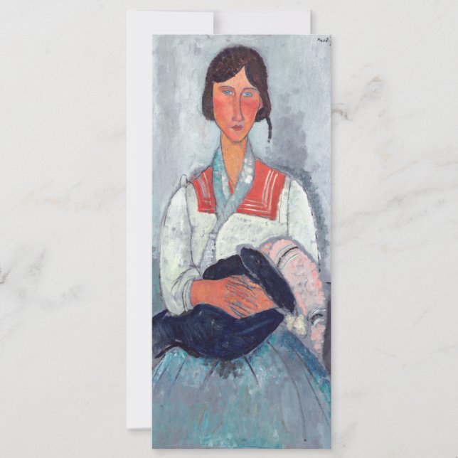 Amedeo Modigliani - zigenarkvinna med Baby Inbjudningar (Framsida)