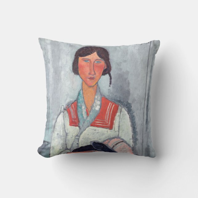 Amedeo Modigliani - zigenarkvinna med Baby Kudde (Framsida)
