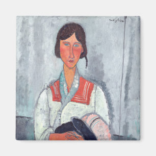 Amedeo Modigliani - zigenarkvinna med Baby Magnet