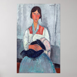 Amedeo Modigliani - zigenarkvinna med Baby Poster