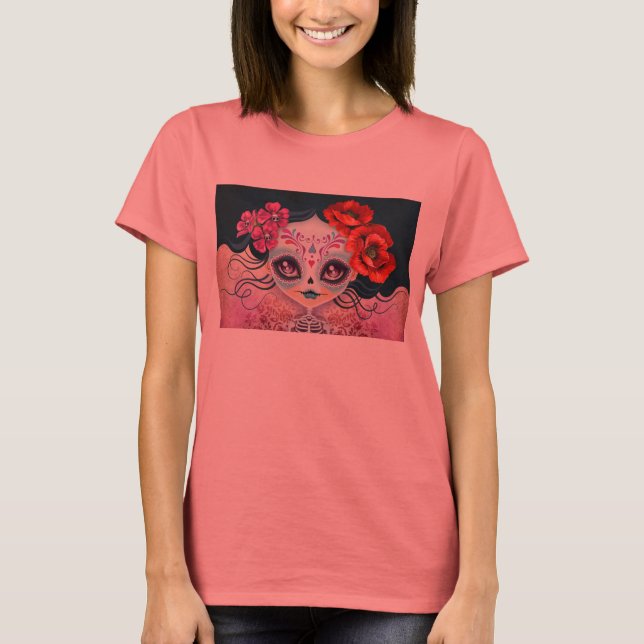 Amelia Calavera Sugar Skull T-Shirt (Framsida)