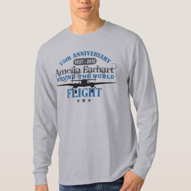 Amelia Earhart 75-årsdagen T Shirt (Framsida)