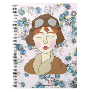 Amelia Earhart - Antagbara kvinnor Anteckningsbok