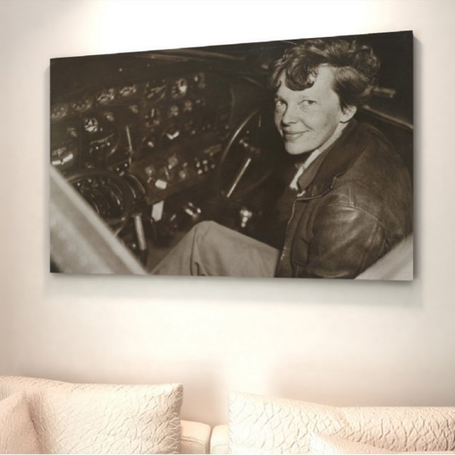Amelia Earhart avslappnad flygplanscockpit foto 19 Poster (Skapare uppladdad)