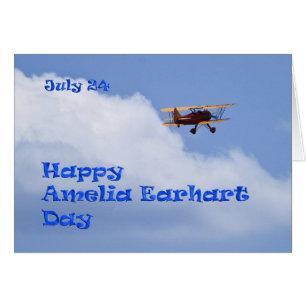 Amelia Earhart dagkort Juli 24 Hälsningskort