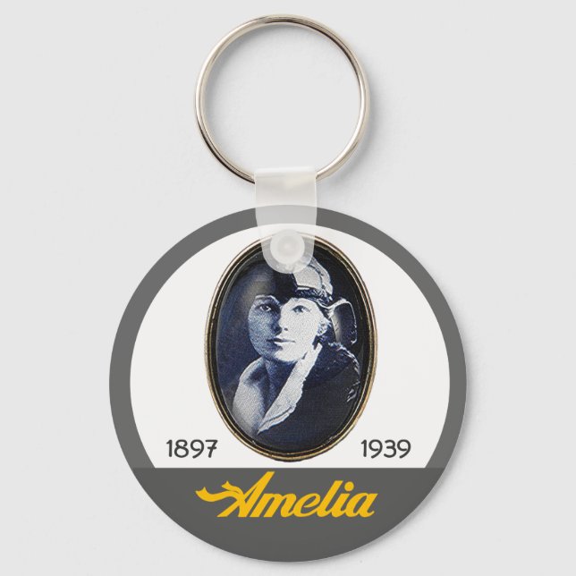 Amelia Earhart- Flygare Nyckelring (Framsida)