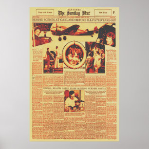 Amelia Earhart före jorden runt-flygningen 1937 Poster
