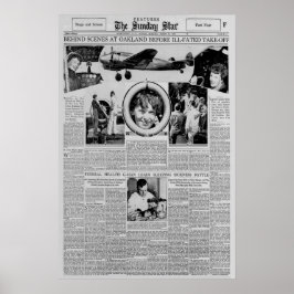 Amelia Earhart före jorden runt-flygningen 1937 Poster