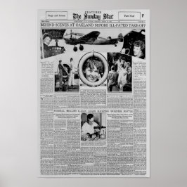 Amelia Earhart före världsflygningen 1937 Poster