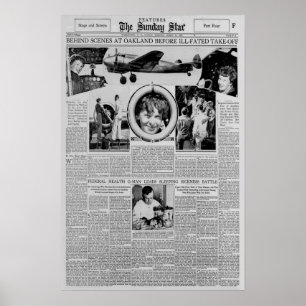 Amelia Earhart före världsflygningen 1937 Poster