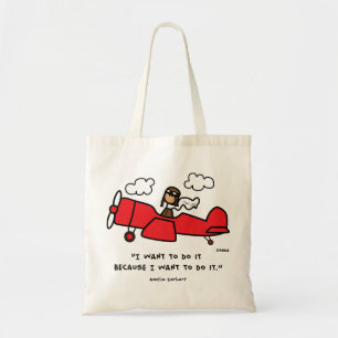 Amelia Earhart hänger lös Tygkasse