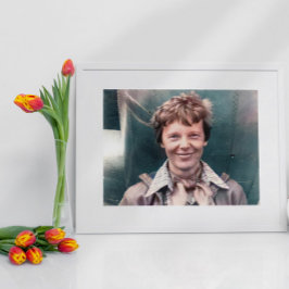 Amelia Earhart Hennes låsta modell 10-E Electra Poster