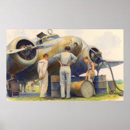 Amelia Earhart Lockheed Model 10 Electra 1937 Poster