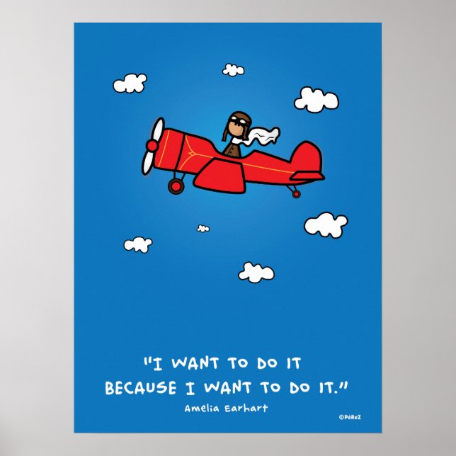 Amelia Earhart poster (Framsidan)