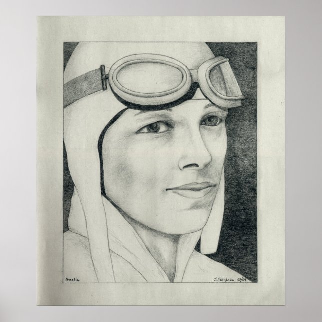 Amelia Earhart Poster (Framsidan)