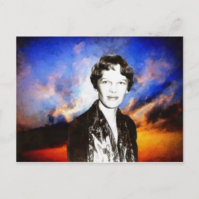 Amelia Earhart Vykort (Framsida)