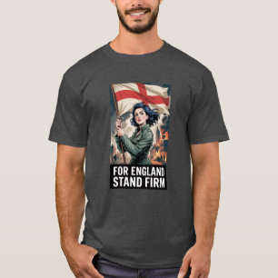 Amelia England Storbritannien St George Flagga Pat T Shirt