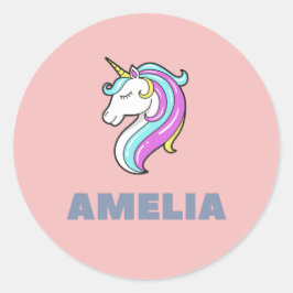 Amelia Enhörning Handväskor  Runt Klistermärke