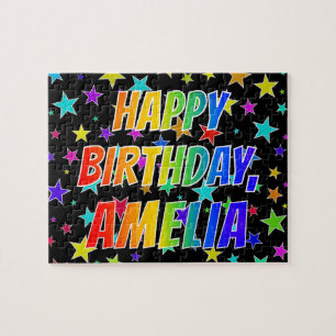 ’AMELIA’ First Namn, Roligt ’GRATTIS PÅ FÖ Pussel