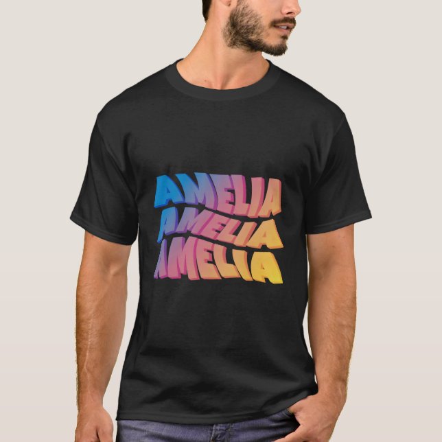 Amelia För Förnamnet Amelia T Shirt (Framsida)