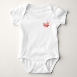 Amelia Heart Baby Bodykostym T Shirt