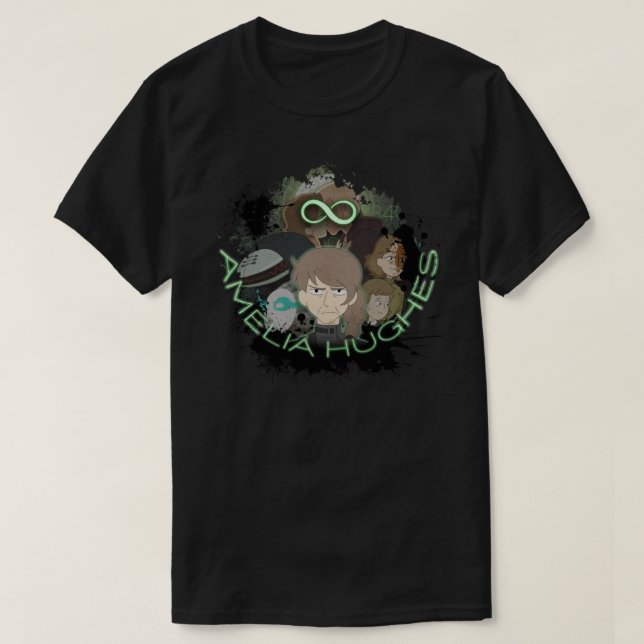Amelia Hughes Infinity Train med text perfekt gåva T Shirt (Design framsida)