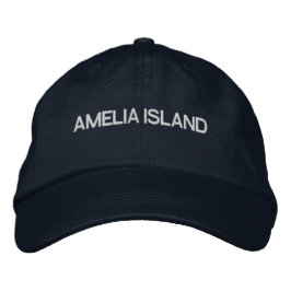 Amelia Island Broderad Florida Basebollmössa Keps