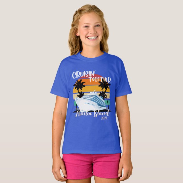 Amelia Island Cruise 2025 Family Group Travel T Shirt (Hel framsida)