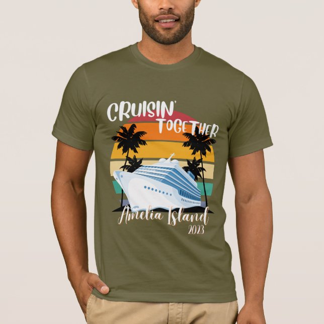 Amelia Island Cruise 2025 Family Group Travel T Shirt (Framsida)