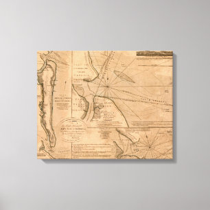 Amelia Island Florida 1770 karta Canvastryck