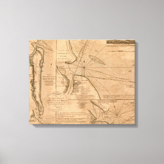 Amelia Island, Florida 1770 karta Canvastryck