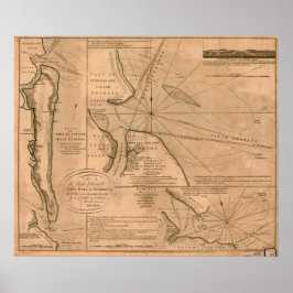 Amelia Island, Florida 1770 karta Poster