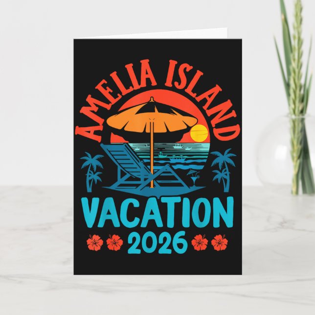Amelia Island Florida 2026 Semester Strand Sommar  Kort (Framsida)