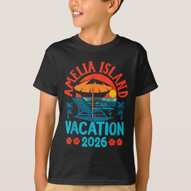 Amelia Island Florida 2026 Vacation Beach Summer V T Shirt (Framsida)