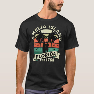 Amelia Island Florida Beach Surfing Summer Vacatio T Shirt