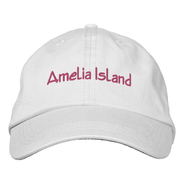 Amelia Island Florida Broderad Hatt Keps (Framsida)