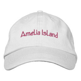 Amelia Island Florida Embroidered Hat Broderad Keps