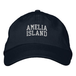 Amelia Island Florida Embroized Baseball Hat Broderad Keps