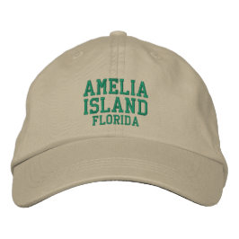 Amelia Island Florida Embroized Baseball Hat Broderad Keps
