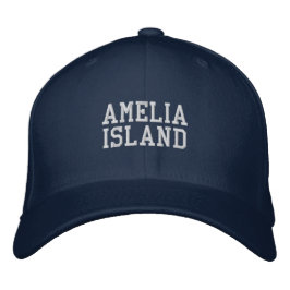 Amelia Island Florida Embroized Baseball Hat Broderad Keps