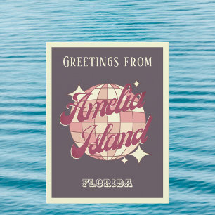 Amelia Island Florida Nassau lila vykort