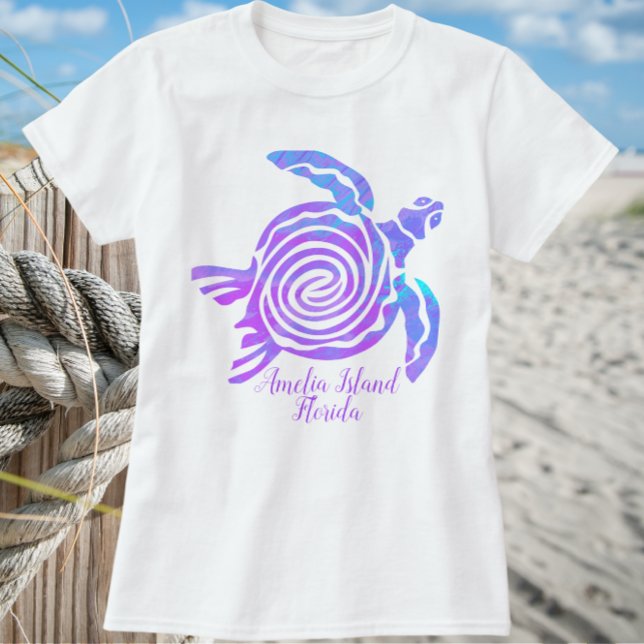 Amelia Island Florida Sea Turtle T-Shirt (Skapare uppladdad)