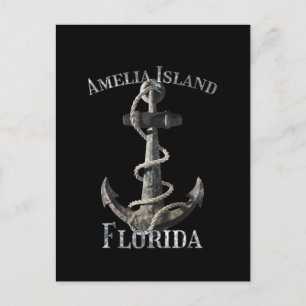 Amelia Island Florida Semester Naustisk Ankar Sege Vykort
