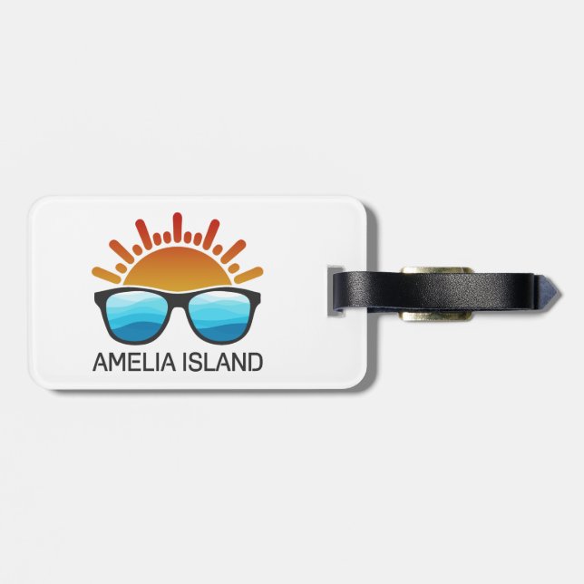 Amelia Island Florida Sunglasses Bagagebricka (Baksida Vågrät)