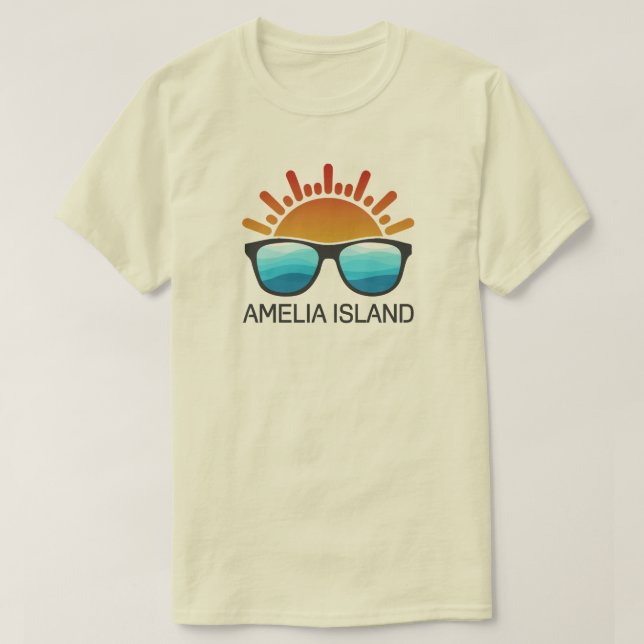 Amelia Island Florida Sunglasses T Shirt (Design framsida)