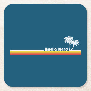 Amelia Island Florida Underlägg Papper Kvadrat
